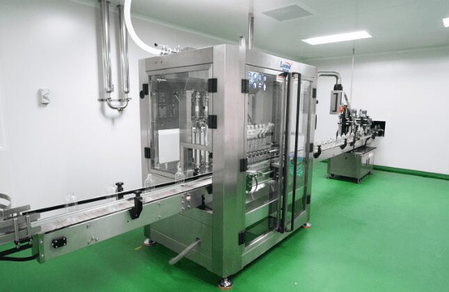 Liquid filling machine on the home care production line