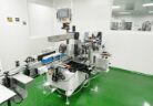 Labelling machine on the personal care packing line