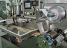 Softgel capsules on the inspection tray of the encapsulation machine