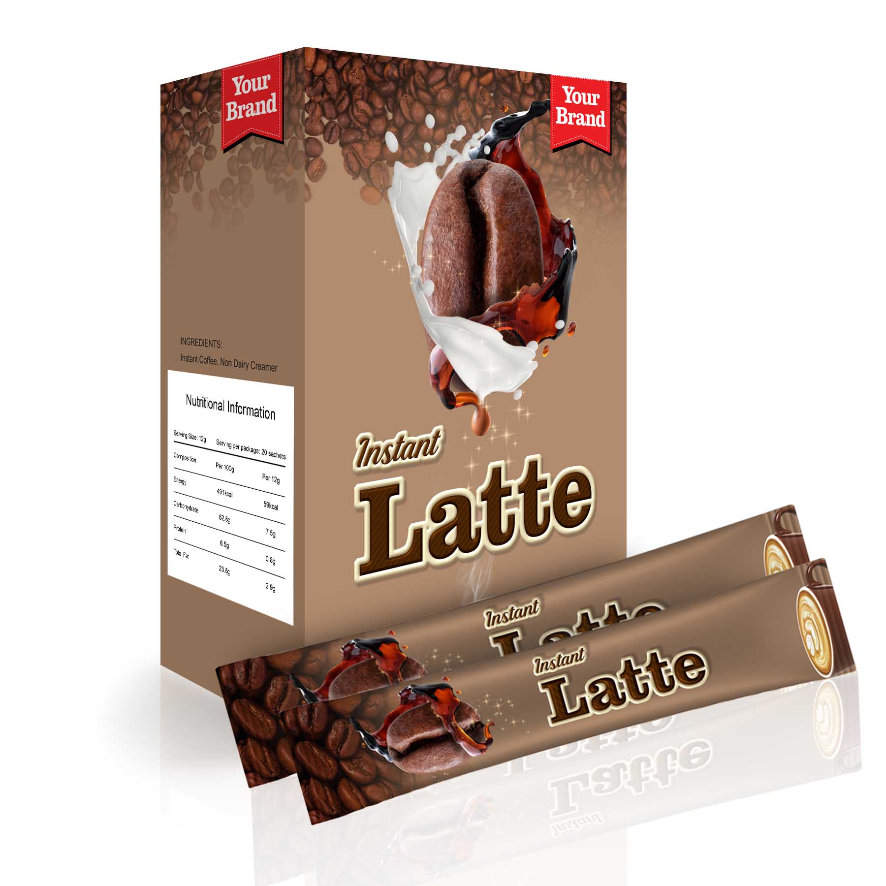 Latte - Food & Beverage product by Edmark Industries, ISO certified OEM manufacturer Malaysia