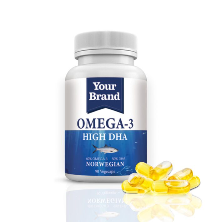 Omega 3 Fish Oil High DHA (Bottle) - Health Supplement product by Edmark Industries, ISO certified OEM manufacturer Malaysia