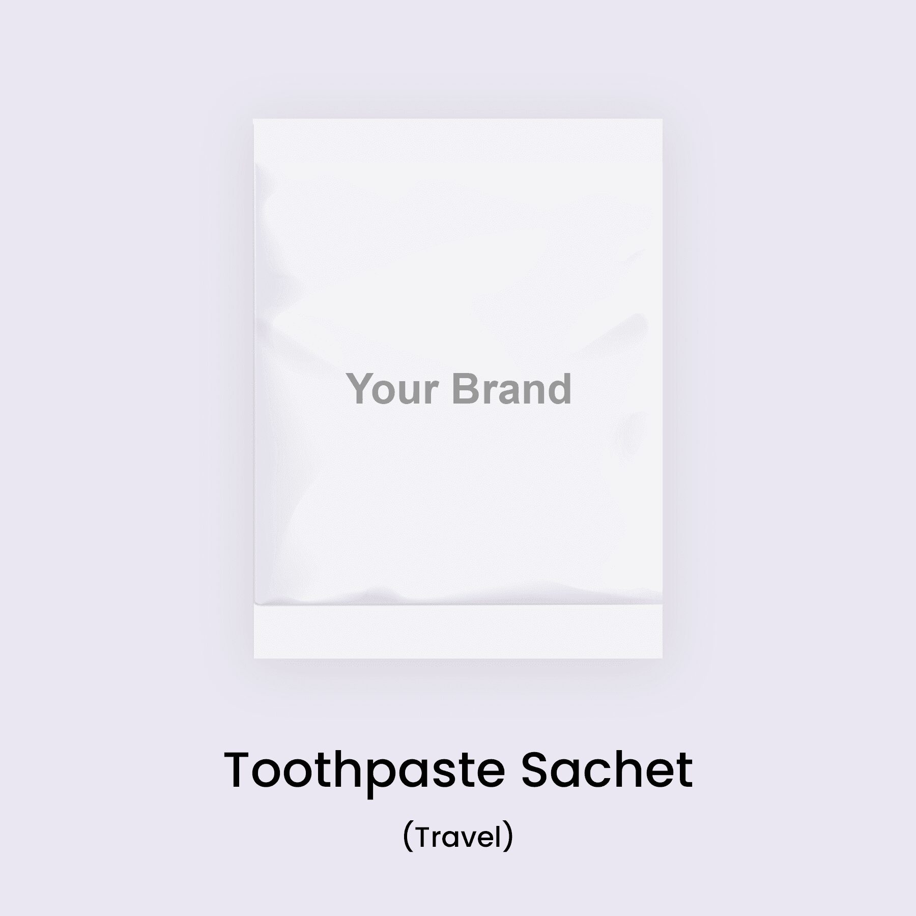 Travel toothpaste sachet packaging option