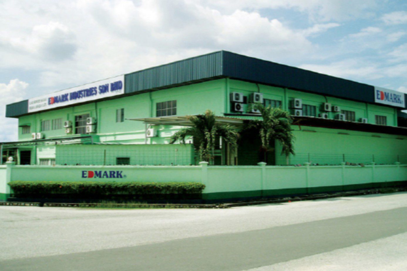The Edmark Industries factory building in 1996