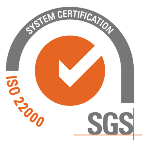 ISO 22000 system certification mark by SGS — Edmark Industries food safety management certified