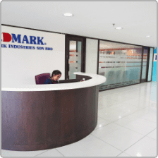 Reception lobby at the Edmark Industries head office in Puchong