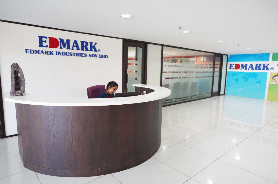 Reception lobby at the Edmark Industries head office in Puchong