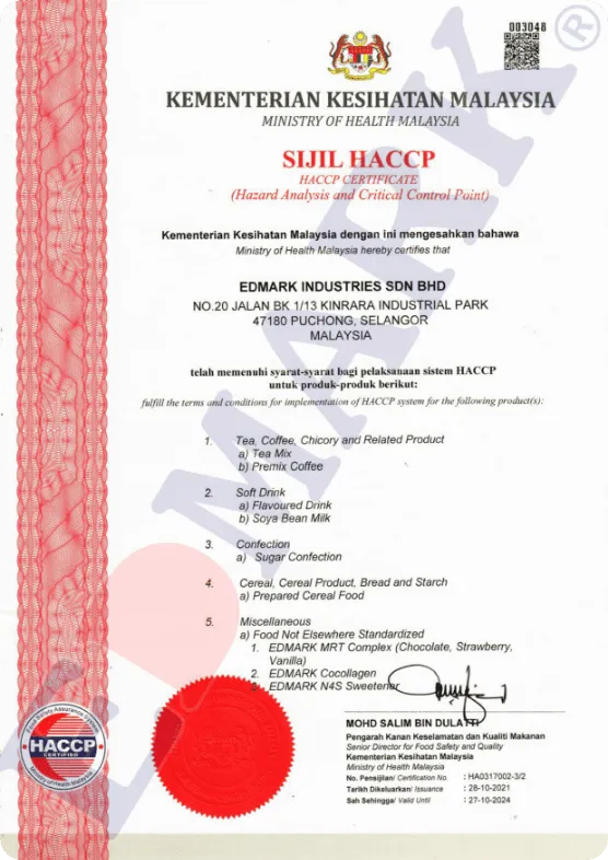 HACCP certification logo