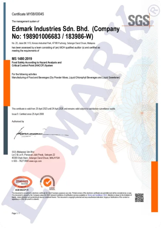 HACCP certification logo