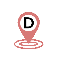Block D location marker on the Edmark Industries facility map