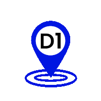 Block D1 location marker on the Edmark Industries facility map