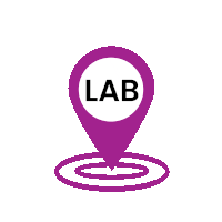 Laboratory location marker on the Edmark Industries facility map