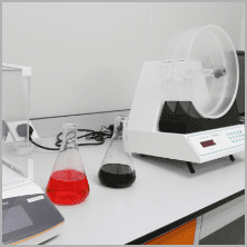 Analytical balance and precision weighing equipment in the laboratory