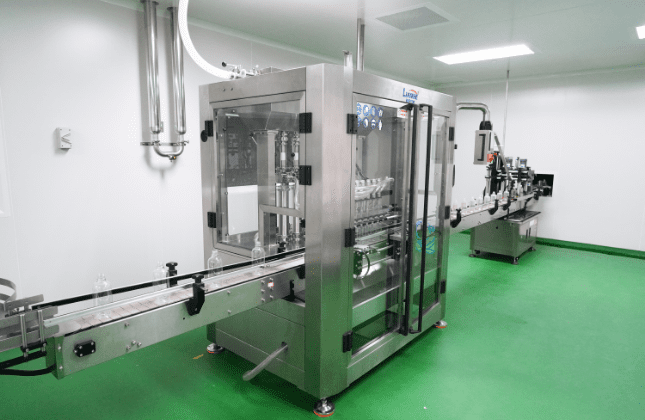 Liquid filling machine on the home care production line