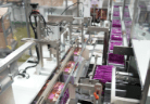 Multi-lane machine producing filled drink sachets