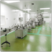 Supplement filling and packing machinery in the cleanroom