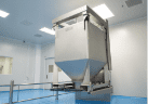 Stainless steel IBC bin for powder transfer