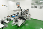 Labelling machine on the personal care packing line