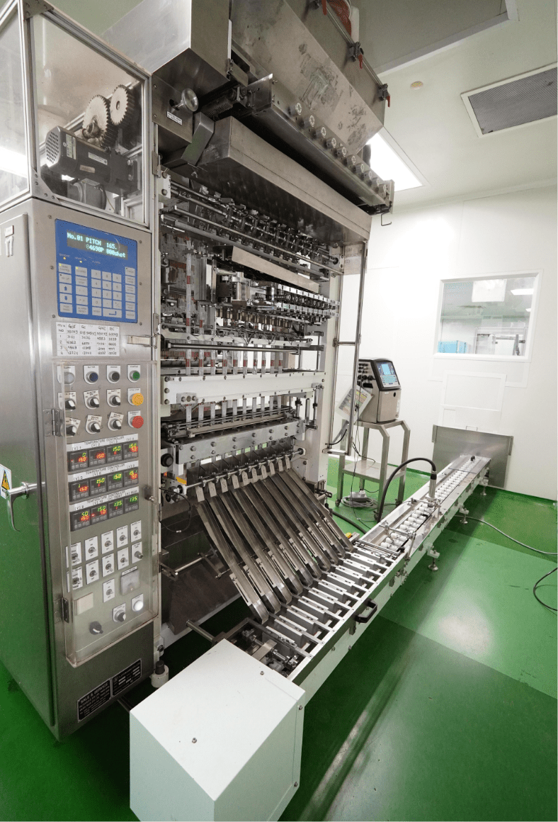 Control panel of the multi-lane sachet filling machine