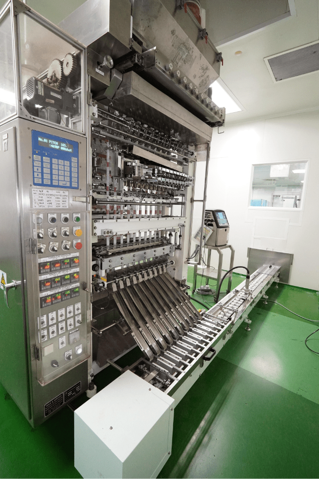 Control panel of the multi-lane sachet filling machine