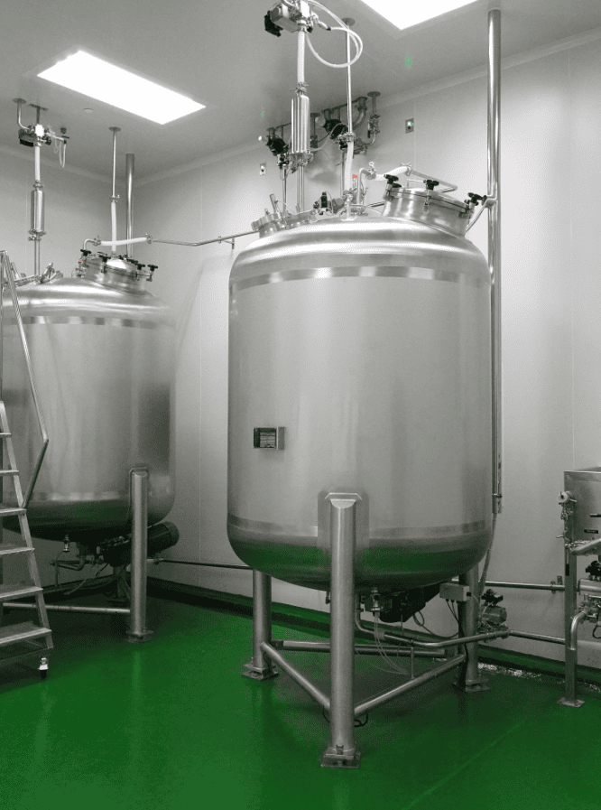 Stainless steel mixing vessels for home care liquid production
