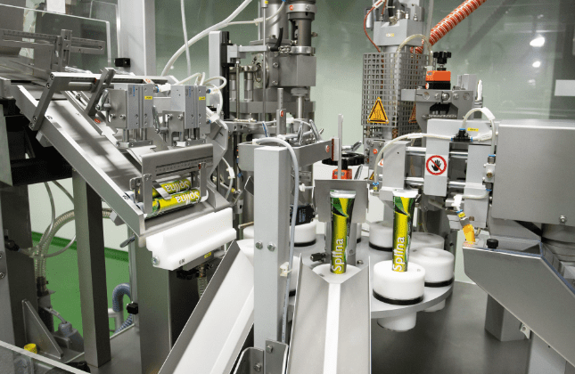 Mixing and transfer equipment on the personal care production floor