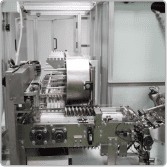 Transfer chain feeding the cartoning machine