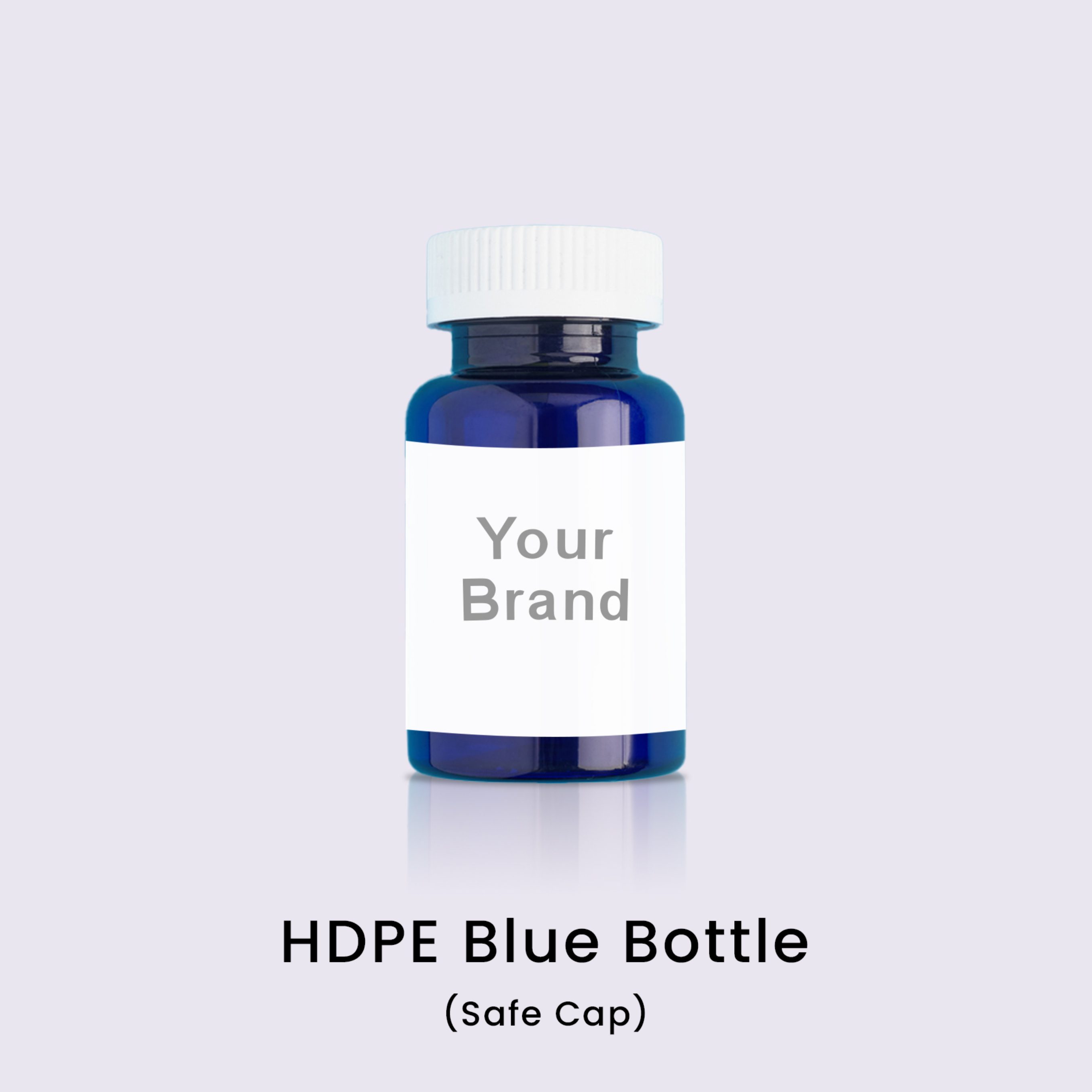 HDPE blue bottle safe cap