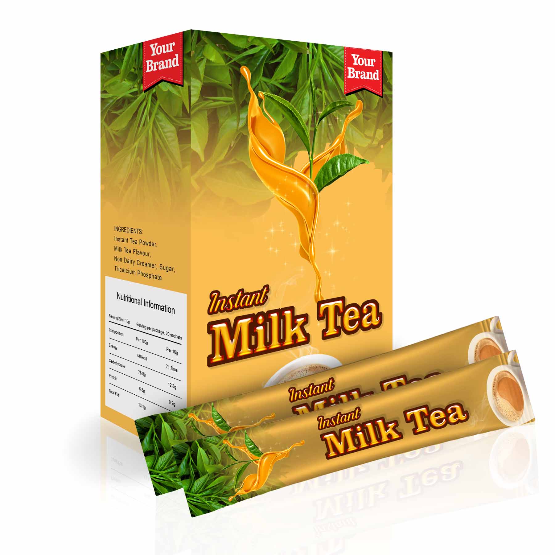 Instant Milk Tea - Food & Beverage product by Edmark Industries, ISO certified OEM manufacturer Malaysia