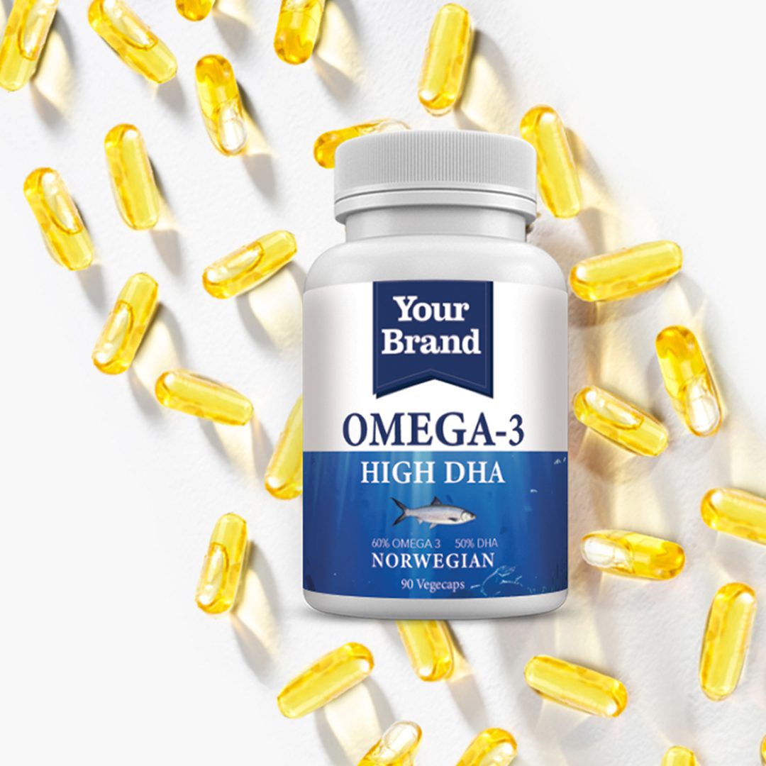 Omega 3 Fish Oil High DHA (Bottle) - Gallery image 1 - Health Supplement OEM product by Edmark Industries