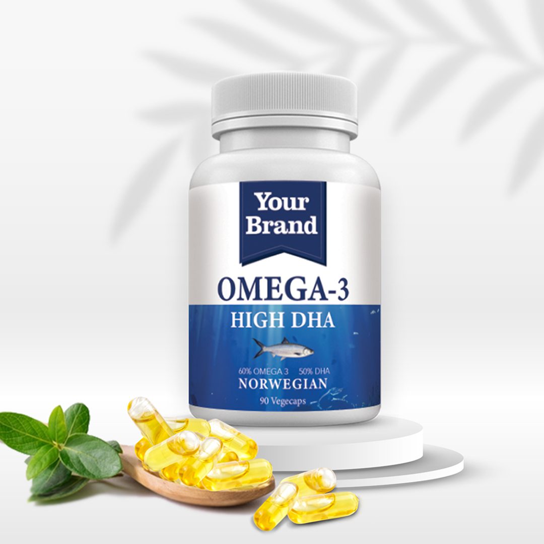 Omega 3 Fish Oil High DHA (Bottle) - Gallery image 2 - Health Supplement OEM product by Edmark Industries