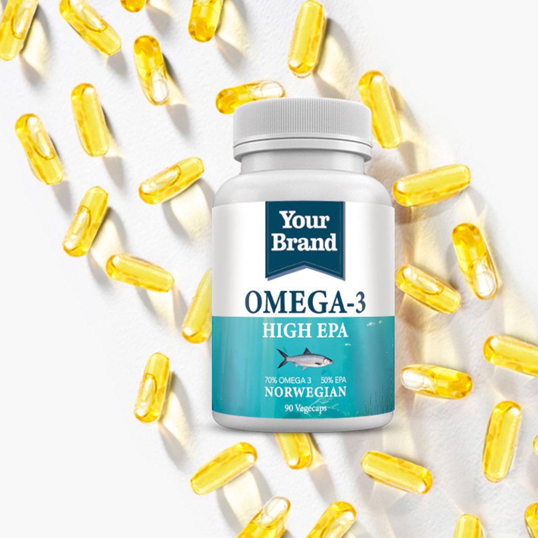 Omega 3 Fish Oil High EPA (Bottle) - Gallery image 1 - Health Supplement OEM product by Edmark Industries
