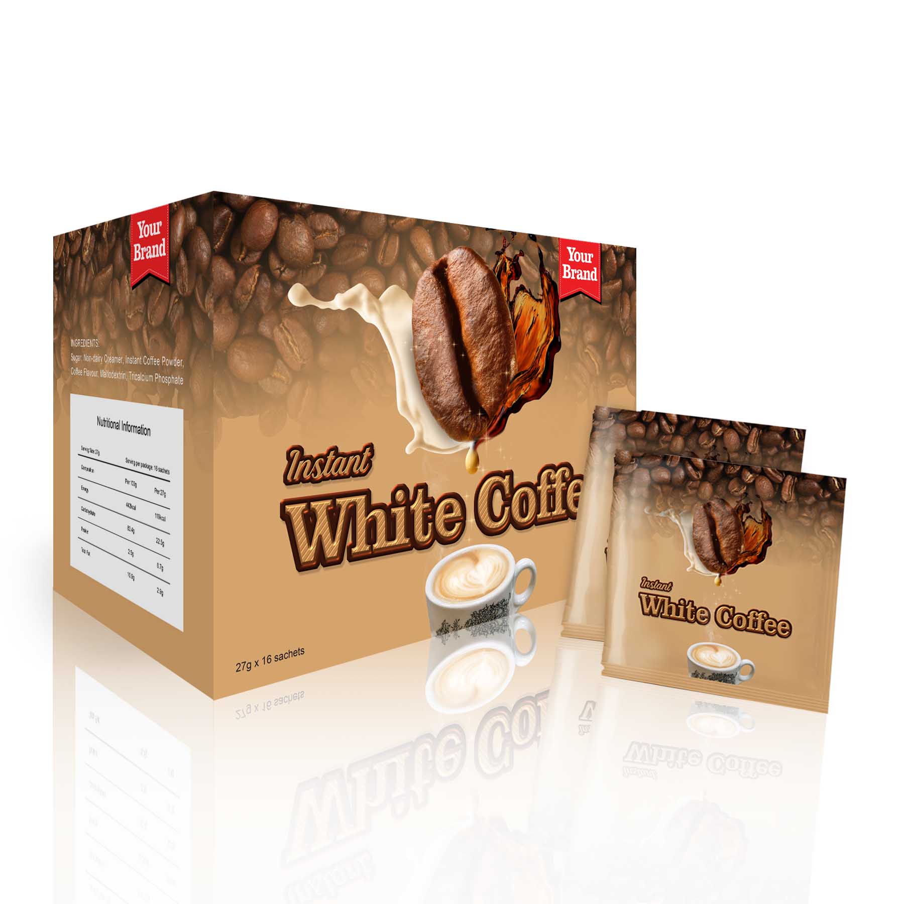 White Coffee - Food & Beverage product by Edmark Industries, ISO certified OEM manufacturer Malaysia