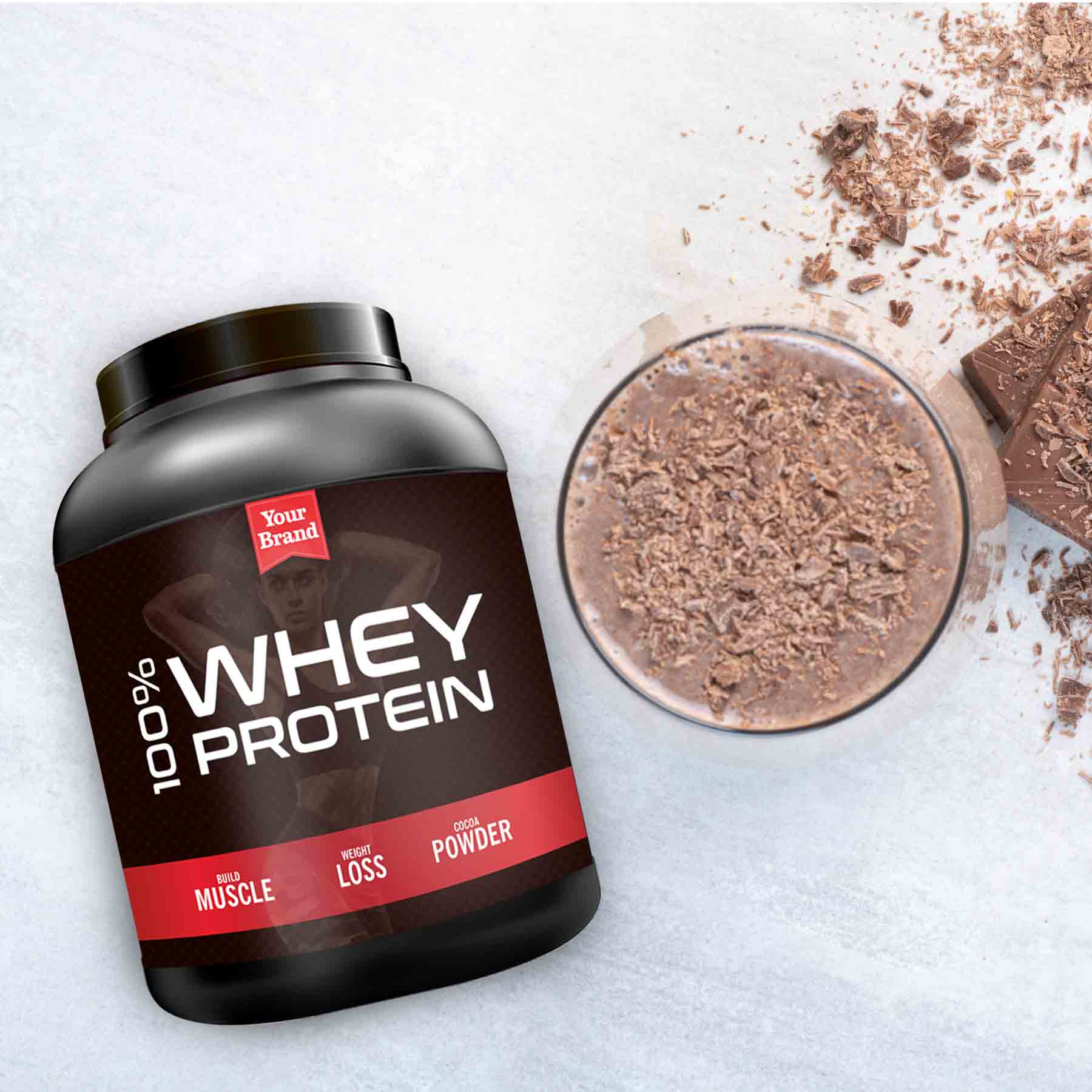 Chocolate Whey Protein - Gallery image 1 - Food & Beverage OEM product by Edmark Industries
