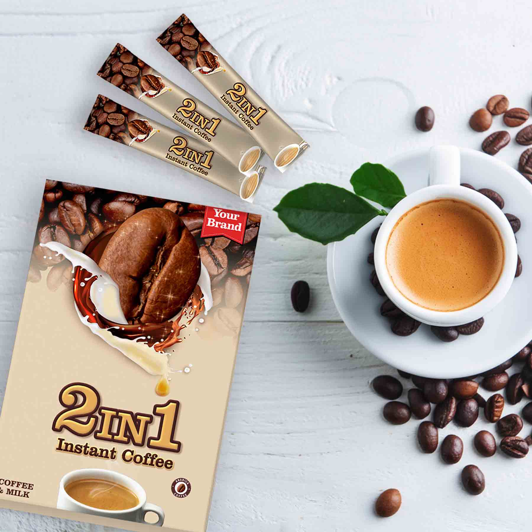Instant 2 in 1 Coffee - Gallery image 1 - Food & Beverage OEM product by Edmark Industries