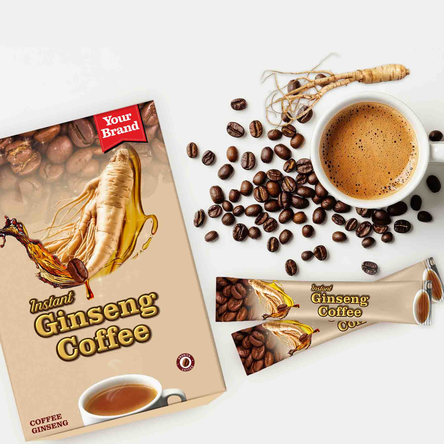Instant Ginseng Coffee - Gallery image 1 - Food & Beverage OEM product by Edmark Industries