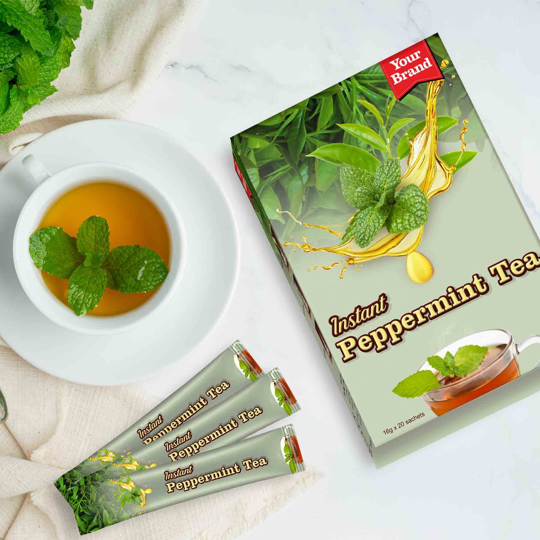 Instant Peppermint Tea - Gallery image 1 - Food & Beverage OEM product by Edmark Industries