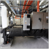 Inverter-controlled water-cooled chiller system at Edmark Industries